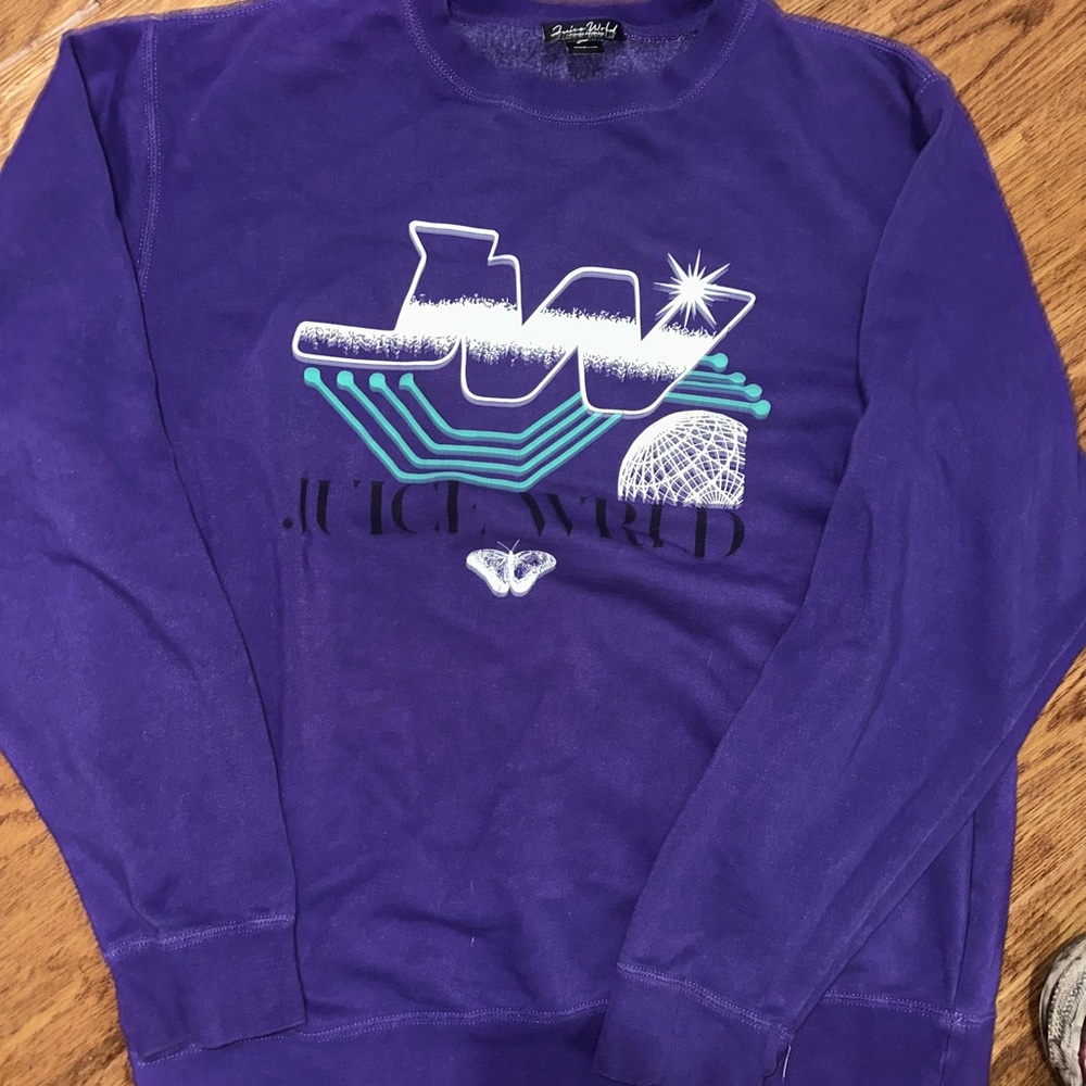 PacSun Juice World Purple Graphic Sweatshirt Pullover